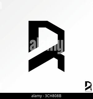 Design del logo concept grafico grafica grafica grafica grafica grafica grafica vettoriale premium top sell font Letter R Straight Adventure sport game tech to monogram typography brand Illustrazione Vettoriale