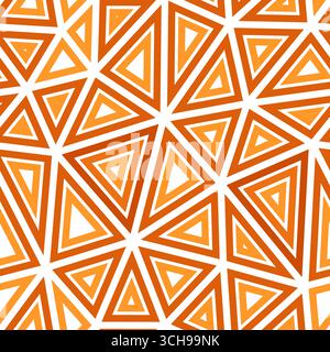 Sfondo astratto con forme triangolari a mosaico. Triangoli interni ripetuti multipli. Grandi dimensioni dei triangoli. Stile colorato a una tonalità. Motivo senza cuciture. Illustrazione Vettoriale