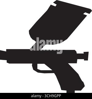 Illustrazione vettoriale dell'icona della pistola a spruzzo. Illustrazione Vettoriale