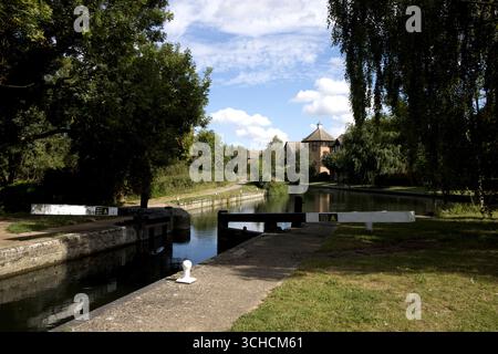 Sheering Mill Lock River Stort Lower Sheering Essex Foto Stock