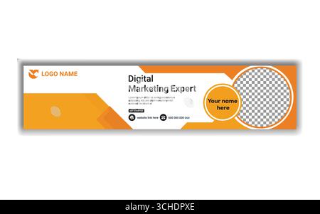 Contemporary Abstract Corporate LinkedIn Banner Design Vector Illustrazione Vettoriale