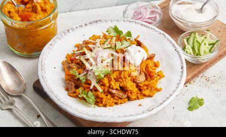 Curry di riso Seitan Foto Stock