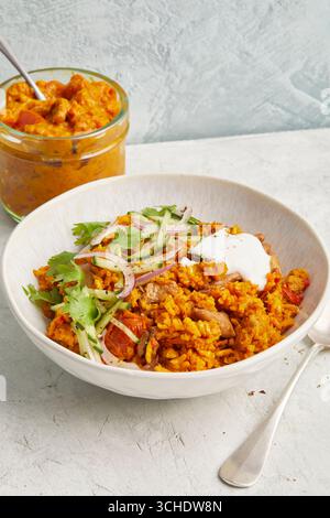 Curry di riso Seitan Foto Stock