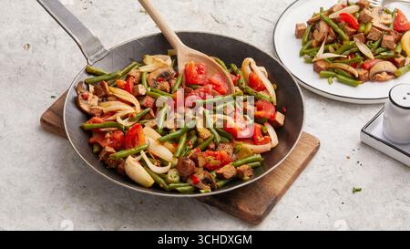 Fagioli di tofu e teglia per funghi Foto Stock