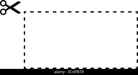 Elemento del foglio di lavoro rettangolare da taglio per l'asilo e l'asilo Illustrazione Vettoriale