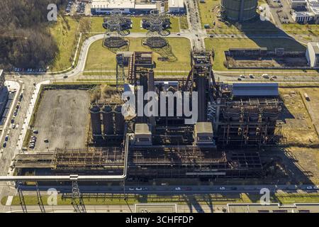 Vista aerea, sito Phoenix-West e vecchia acciaieria, Hoerde, Dortmund, regione della Ruhr, Renania settentrionale-Vestfalia, Germania, Germania, GERMANIA, Europa, vista aerea, foto aerea Foto Stock