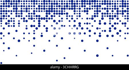 Elementi a punto quadrato esplosivi che si disperdono dallo sfondo della griglia formando un'immagine di disintegrazione dissolvenza digitale e rumore astratto adatta a. Illustrazione Vettoriale