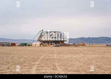 Futuristico Dome Like Art Installation al Burning Man Festival 2025 Foto Stock