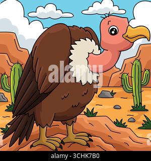 Illustrazione di un cartone animato colorato per animali Illustrazione Vettoriale