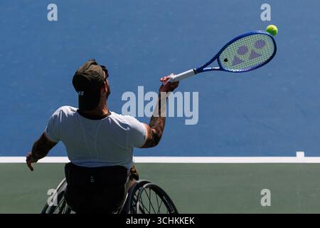 Queens, Stati Uniti. 2 settembre 2025. Queens, New York. 2 settembre 2025: Il doppio di Heath Davidson (AUS) e Robert Shaw (CAN) durante gli US Open 2025. Crediti: Corleve/Alamy Live News Foto Stock