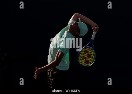 Queens, Stati Uniti. 1 settembre 2025. Queens, New York. 01 set 2025: Il doppio di Cruz Hewitt (AUS) e Nicolas Arseneault (CAN) durante gli US Open 2025. Crediti: Corleve/Alamy Live News Foto Stock