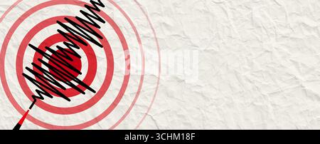 Sismogramma per la misurazione sismica. Foto Stock