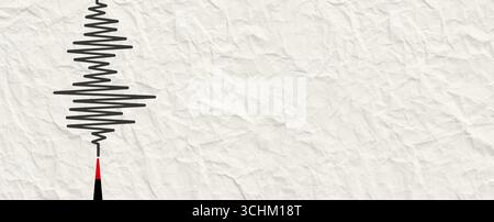 Sismogramma per la misurazione sismica. Foto Stock