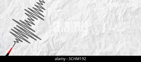 Sismogramma per la misurazione sismica. Foto Stock