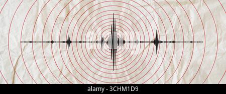 Sismogramma per la misurazione sismica. Foto Stock
