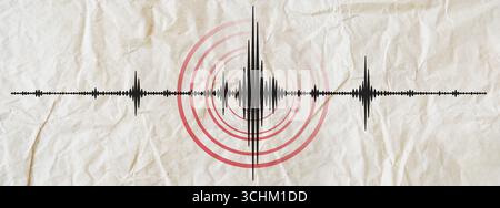 Sismogramma per la misurazione sismica. Foto Stock