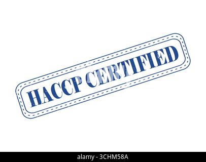 Una guarnizione con timbro in gomma certificata HACCP con profilo Illustrazione Vettoriale