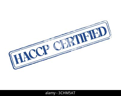 Sigillo in gomma certificato HACCP con profilo e testo Illustrazione Vettoriale