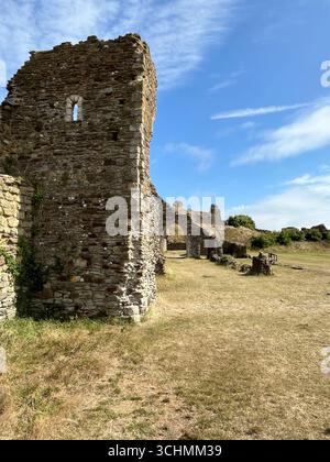Foto di Hastings Castle, East Sussex, Regno Unito Foto Stock