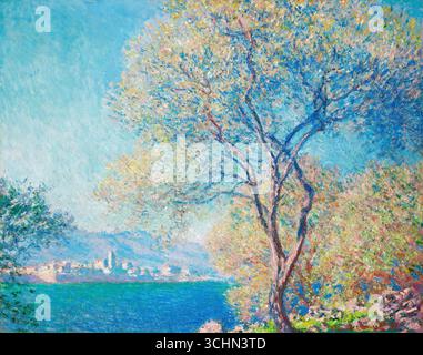 Claude Monet, Antibes visto da la Salis, pittura di paesaggio ad olio su tela, 1888 Foto Stock