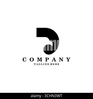 Vettore di design del logo eagle con lettera D. Illustrazione Vettoriale