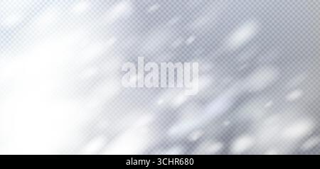 Sovrapposizione di ombre sull'albero del tramonto con sagome a fogliame brillante e sfocatura morbida. Sfondo vettoriale naturale per il mockup estivo, la scena del prodotto, il design floreale, la texture tropicale dello studio. Schema astratto realistico Illustrazione Vettoriale