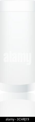 Svuotare il vetro realistico trasparente per bere. Illustrazione vettoriale isolata su sfondo bianco. Illustrazione Vettoriale