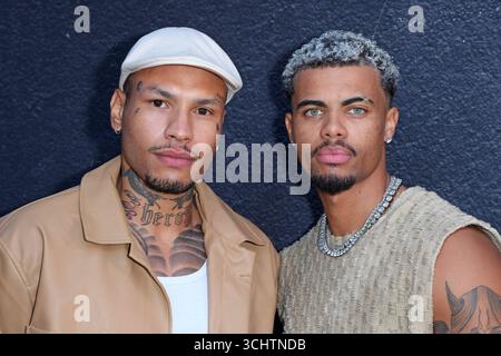 Jonathan Jona Steinig, Dion Brown bei der LOVE ISLAND VIP Kino-Preview im Cinenova in Köln am 03.09.2025 **** Jonathan Jona Steinig, Dion Brown alla LOVE ISLAND VIP Cinema Preview al Cinenova di Colonia il 03 09 2025 Foto Stock