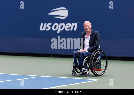 Queens, Stati Uniti. 3 settembre 2025. Queens, New York. 03 set 2025: David Hall (AUS) durante gli US Open 2025. Crediti: Corleve/Alamy Live News Foto Stock