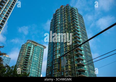 Condomini Harbourside Park i & II a Coal Harbour, Vancouver, British Columbia. Foto Stock