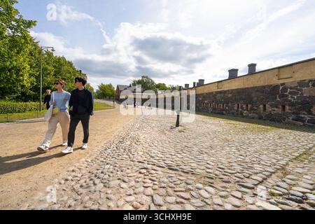 Helsinki, Finlandia. Agosto 27 2025. le fortificazioni militari intorno all'isola Foto Stock