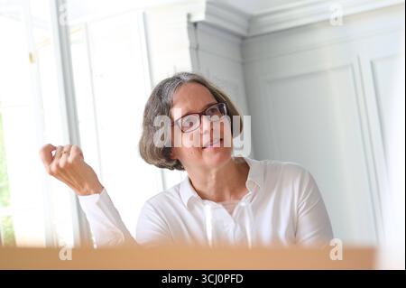 Julia von Blumenthal, Praesidentin der Humboldt Universitaet Berlin foto vom 18.08.2025. SOLO PER USO EDITORIALE *** Julia von Blumenthal, Presidente dell'Università Humboldt di Berlino foto dal 18 08 2025 SOLO PER USO EDITORIALE Copyright: epd-bild/ChristianxDitsch D25D0818JuliaVonBlumenthal161128 Foto Stock
