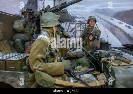 Museo della Battaglia delle Ardenne / Musée de la Bataille des Ardennes nella città di la Roche-en-Ardenne, provincia di Lussemburgo, Vallonia, Belgio Foto Stock
