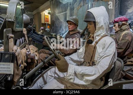 Museo della Battaglia delle Ardenne / Musée de la Bataille des Ardennes nella città di la Roche-en-Ardenne, provincia di Lussemburgo, Vallonia, Belgio Foto Stock