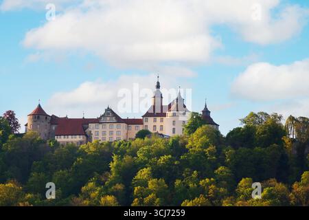 Castello di Langenburg a Langenburg, Hohenlohe, Baden-Württemberg, Germania, Europa Foto Stock