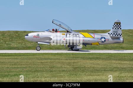 2025 Cleveland Air Show US Air Force T-33 Shooting Star Foto Stock