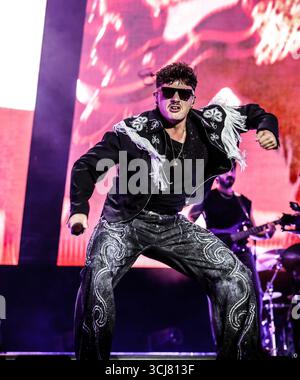 Ippodromo SNAI, Milano, Italia, 4 settembre 2025, Olly durante Olly - Concerto musicale Foto Stock