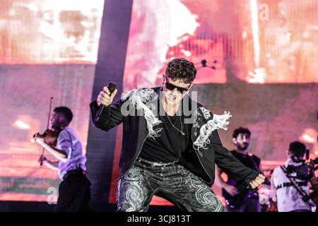 Ippodromo SNAI, Milano, Italia, 4 settembre 2025, Olly durante Olly - Concerto musicale Foto Stock