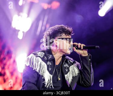 Concerto di musica - Olly Olly durante Olly, Concerto di musica a Milano, 4 settembre 2025 Milano Ippodromo SNAI Italia Copyright: XRobertoxSalemix/xLiveMediax LPM 2009610 Foto Stock