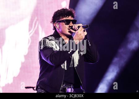 Concerto di musica - Olly Olly durante Olly, Concerto di musica a Milano, 4 settembre 2025 Milano Ippodromo SNAI Italia Copyright: XRobertoxSalemix/xLiveMediax LPM 2009608 Foto Stock