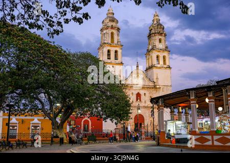 San Francisco de Campeche, Messico - 27 marzo 2025: Cattedrale di nostra Signora dell'Immacolata Concezione a Campeche, Messico. Foto Stock