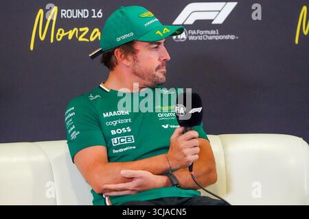 Monza, MB, Italia. 4 settembre 2025. 14in occasione del Gran Premio d'Italia 2025 di Formula 1 Pirelli sul circuito di Monza, in Lombardia, Italia, dal 6 al 9 settembre 2025. 16° round del Campionato del mondo di Formula 1 FIA 2025. (Credit Image: © Alessio De Marco/ZUMA Press Wire) SOLO PER USO EDITORIALE! Non per USO commerciale! Foto Stock