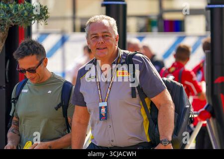 Monza, MB, Italia. 4 settembre 2025. Mario Isola (ITA) Pirelli Motorsporin occasione del Gran Premio d'Italia 2025 di Formula 1 Pirelli sul circuito di Monza, Lombardia, Italia, dal 6 al 9 settembre 2025. 16° round del Campionato del mondo di Formula 1 FIA 2025. (Credit Image: © Alessio De Marco/ZUMA Press Wire) SOLO PER USO EDITORIALE! Non per USO commerciale! Foto Stock