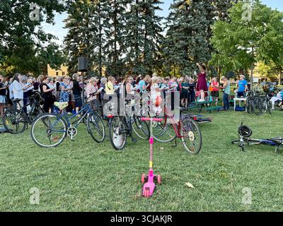 Canto corale, Jarry Park, Villeray, Montreal, Canada Foto Stock