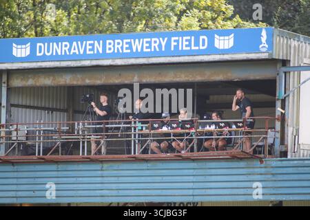 Bridgend, Galles, Regno Unito. 6 settembre 2025. Il personale dell'Ospreys durante l'amichevole pre-stagione tra Ospreys ed Exeter Chiefs Credit: Glitch Images/Alamy Live News Foto Stock