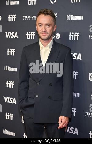 Toronto, Canada. 6 settembre 2025. Tom Felton partecipa alla proiezione del film Gandhi prima del Toronto International Film Festival (TIFF) a Toronto, Canada, il 6 settembre 2025. Foto di Julien Reynaud/APS-Medias/ABACAPRESS.COM credito: Abaca Press/Alamy Live News Foto Stock