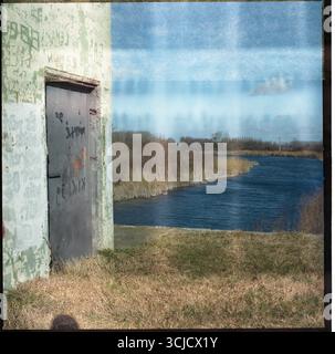 Vecchia chiusa sul fiume Vojvodina Foto Stock