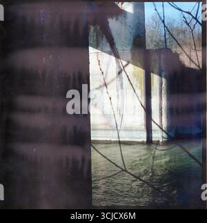 Vecchia chiusa sul fiume Vojvodina Foto Stock