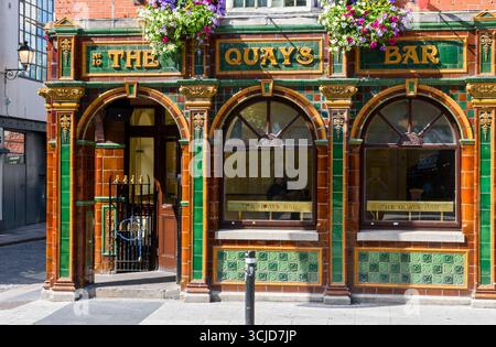 The Quays Bar, quartiere di Temple Bar, Dublino, Irlanda Foto Stock