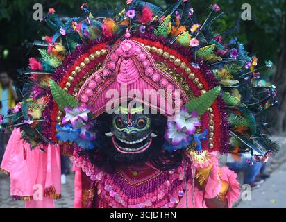 Nuova Delhi, India. 6 settembre 2025. NUOVA DELHI, INDIA - 6 SETTEMBRE: La comunità totemica di Kudmi (o Chotanagpur totemic Kudmi/Kurmi Samaj) protesta a Jantar Mantar, il 6 settembre 2025 a nuova Delhi, India. Essi chiedono lo status di tribù programmata per la comunità Kudmi, il riconoscimento della lingua kurmali nell'ottavo programma della Costituzione e la reintegrazione della legge Chotanagpur CNT, 1908. La comunità ha anche chiesto la preferenza per il reclutamento di lavoro di 3° e 4° grado basato sul distretto. (Foto di Sonu Mehta/Hindustan Times/Sipa USA ) credito: SIPA USA/Alamy Live News Foto Stock